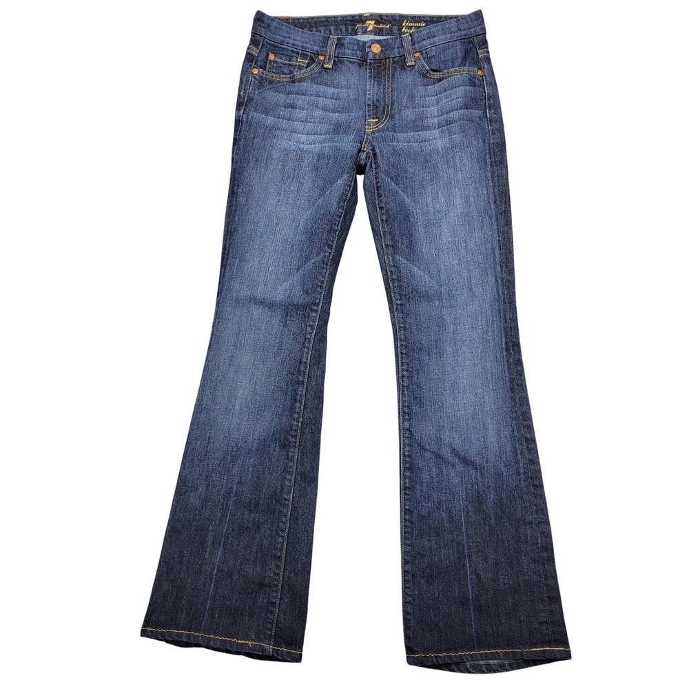 7 For All Mankind Women's Blue Boot Cut Jeans
